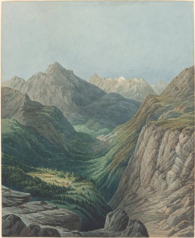 Ein Alpental von Rodolphe Leon Berthoud