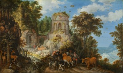 Landschaft mit der Flucht nach Ägypten von Roelandt Savery