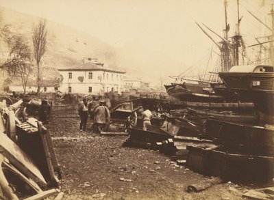 Landeplatz, Ordnance Wharf, Balaklava von Roger Fenton