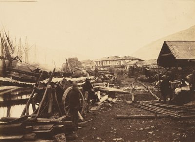 Anlegestelle Eisenbahnläger, Balaklava von Roger Fenton