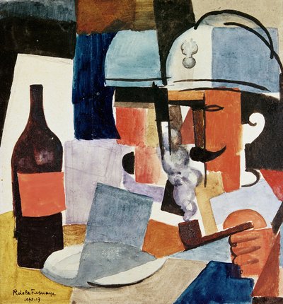 Soldat mit Pfeife und Flasche von Roger de La Fresnaye