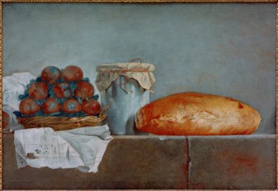 Früchtestilleben mit Brot von Roland Delaporte