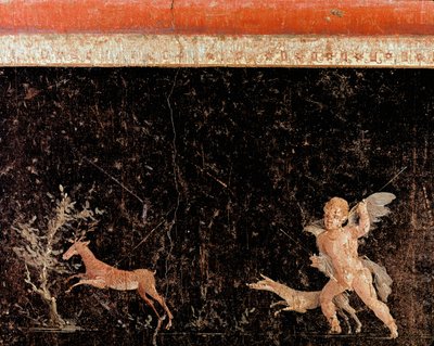 Amor jagt den Hirsch (Fresko) von Roman
