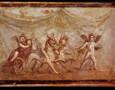 Amor spielt mit Hippogreifen von Roman