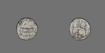Denar mit Darstellung einer Galeere von Roman