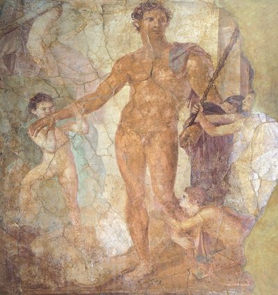 Fresko, das Theseus Befreier darstellt von Roman