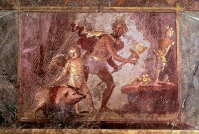 Fresko aus der Villa der Mysterien, Pompeji von Roman