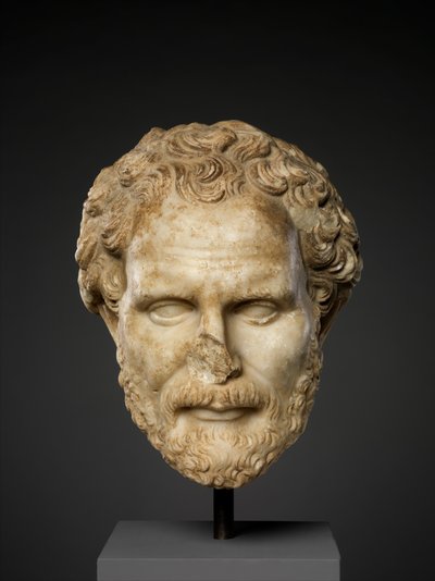Marmorkopf des Demosthenes, 2. Jahrhundert n. Chr. (Marmor) von Roman