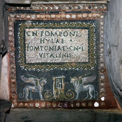 Mosaik des Grabes von Pomponio Hylax, Rom von Roman