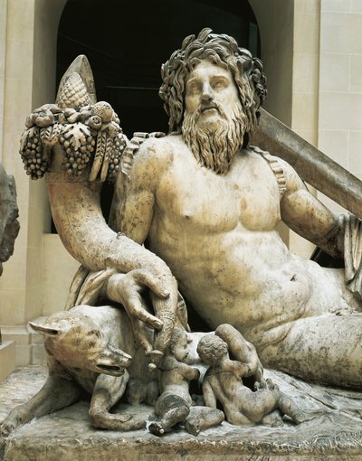 Statue, die den Fluss Tiber darstellt von Roman