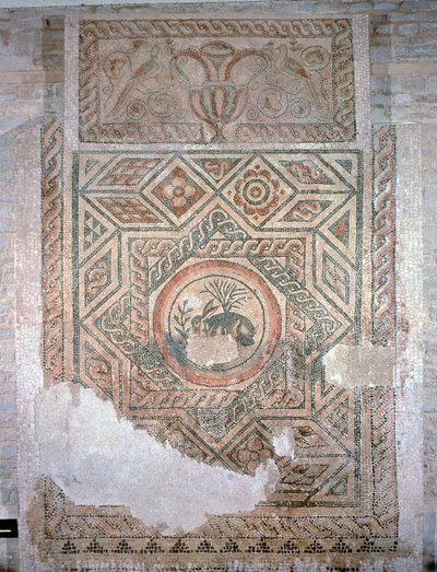 Das Hasenmosaik, 350 n. Chr. von Roman