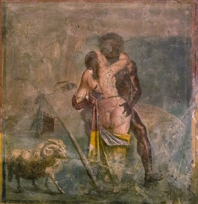 Galatea und Polyphemus, 1. Jahrhundert von Roman Pompeian wall painting.