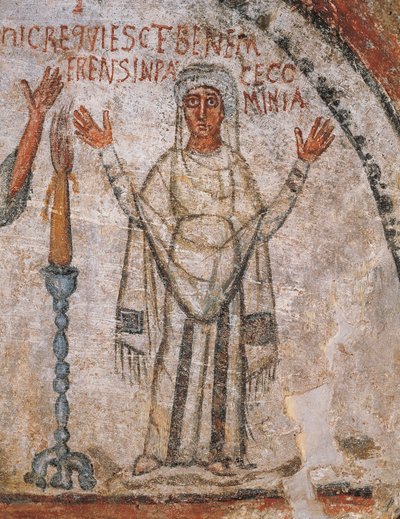 Die verstorbene Cominia (Fresko) von Roman Roman
