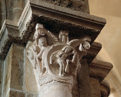 Waage (geschnitztes Kapitell) von Romanesque
