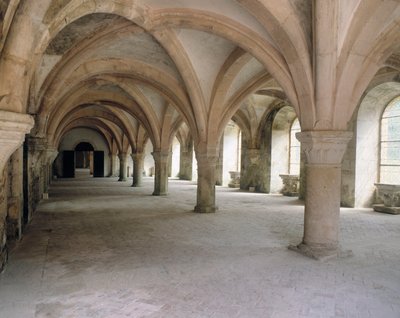 Ansicht des Skriptoriums von Romanesque