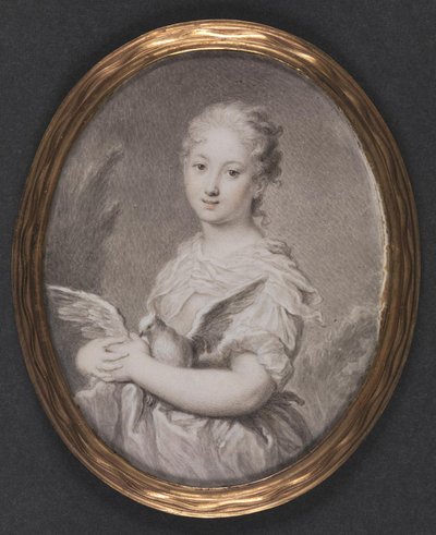 Keuschheit. Ein junges Mädchen mit einer Taube von Rosalba Carriera