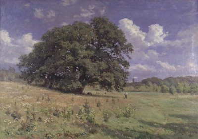 Große Eichen an einem Moor von Rudolf Bissen