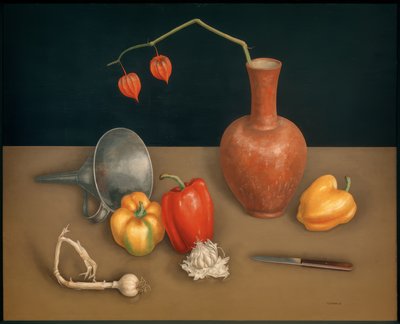 Stillleben mit Paprikaschoten von Rudolf Wacker