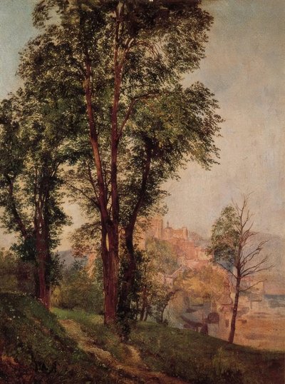 Blick vom Mönchsberg auf Salzburg von Rudolf von Alt