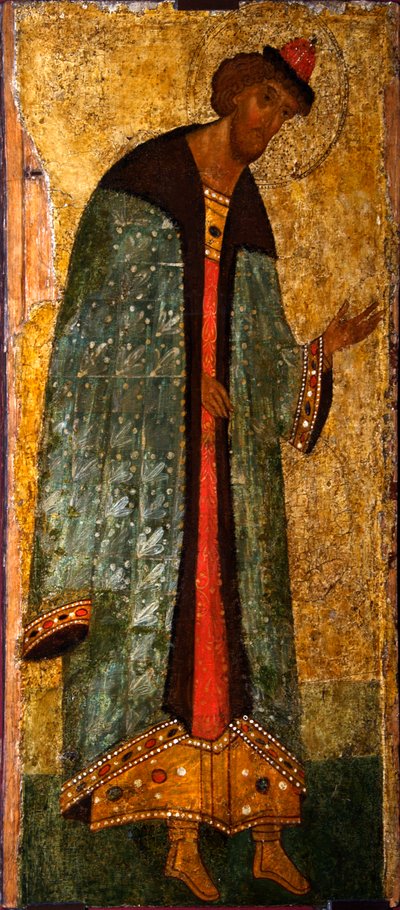 Heiliger Prinz Boris, 15. Jahrhundert von Russian icon.