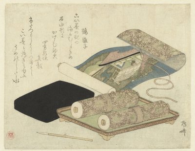 Ein Satz Schriftrollen von Ryuryukyo Shinsai