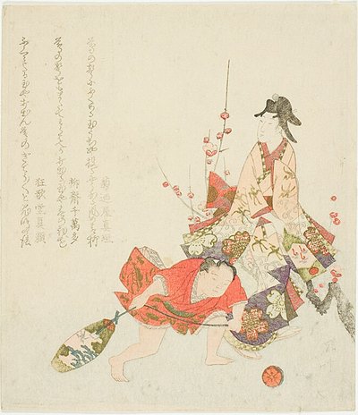 Neujahrs-Surimono von Ryuryukyo Shinsai