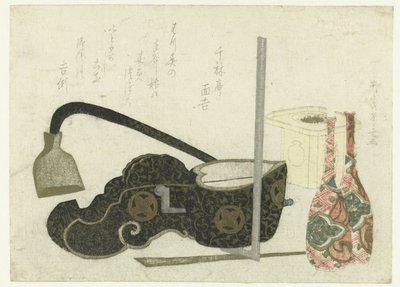 Sake-Flaschen und Zimmermannswerkzeuge von Ryuryukyo Shinsai