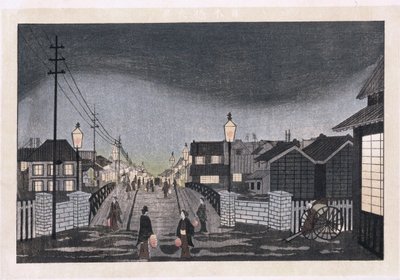 Nachtansicht, Nihonbashi von Ryuson Ogura