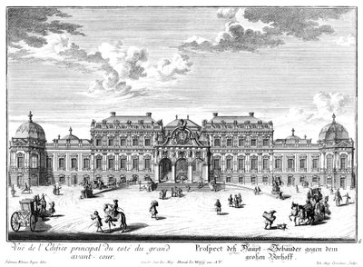 Ehrenhoffront des oberen Schlosses von Salomon Kleiner