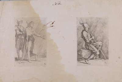(Figurenserie) Zwei Männer von Salvator Rosa