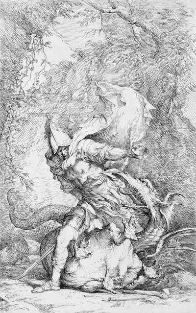 Jason und der Drache von Salvator Rosa