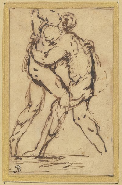 Ringkämpfer von Salvator Rosa
