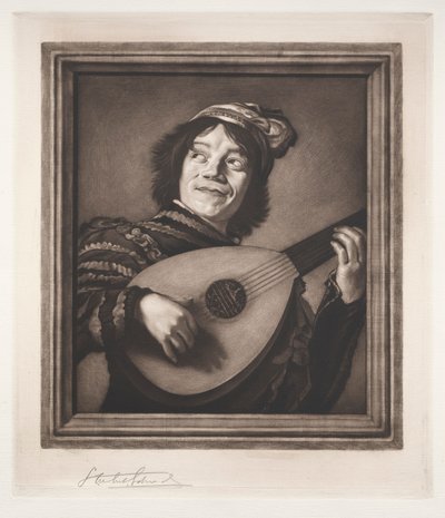 Der Lautenspieler, 19.-20. Jahrhundert von Samuel Arlent Edwards