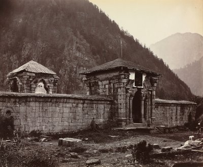 Tempel in Naveshera, Kaschmir, Indien, 1864 von Samuel Bourne