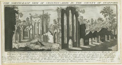 Croxden Abbey: Gravur von Samuel Buck