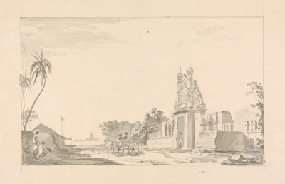 Kutsche vor einem zerstörten Tor von Samuel Davis
