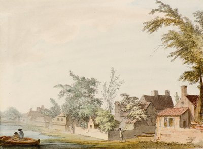 Ein Dorf am See von Samuel Hieronymous Grimm