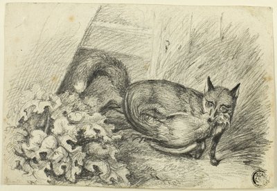 Fuchs stiehlt einen Hahn von Samuel Howett