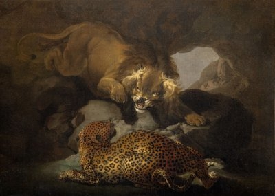 Löwe und ein Leopard, 1820 von Samuel Howitt