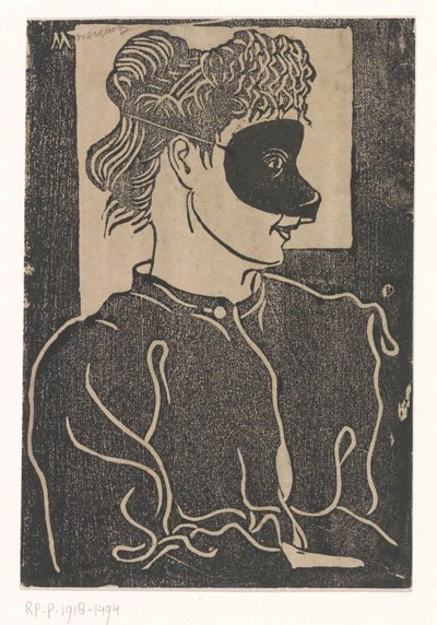 Maskierte Frau von Samuel Jessurun de Mesquita (signed by artist)