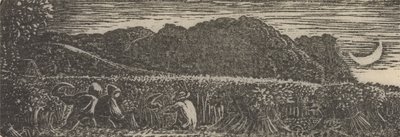 Ernte unter einem Halbmond von Samuel Palmer