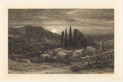 Der aufgehende Mond von Samuel Palmer