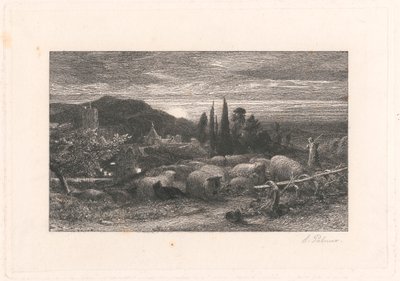 Der aufgehende Mond von Samuel Palmer