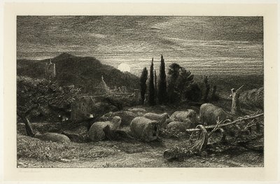 Der aufgehende Mond von Samuel Palmer