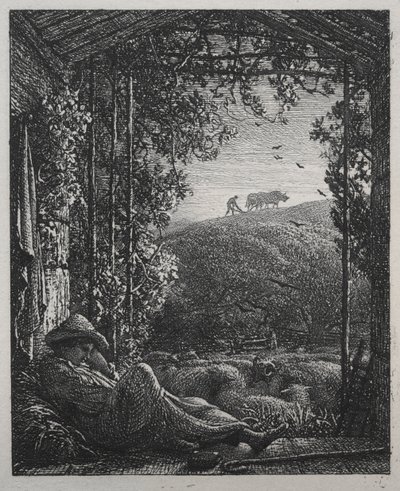 Der schlafende Hirte, 1857 von Samuel Palmer