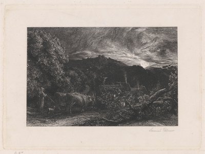 Der müde Pflüger von Samuel Palmer