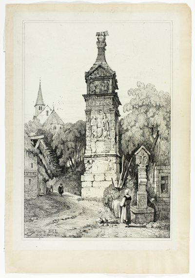 Römische Säule in Igel von Samuel Prout