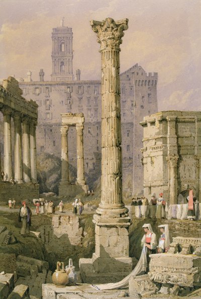 Ansicht des Forums, Rom von Samuel Prout