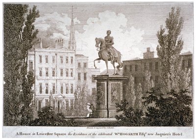 Leicester Square, Westminster, London, um 1805 von Samuel Rawle