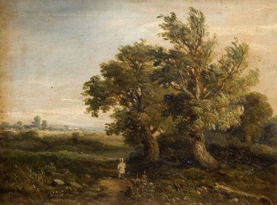 Landschaft mit Bäumen von Samuel Restell Lines